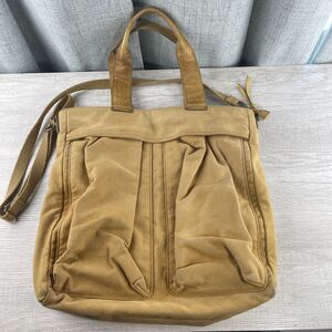 Free People We The Free Whitney Khaki Crossbody Tote Bag Boho Folksy Blank Slate